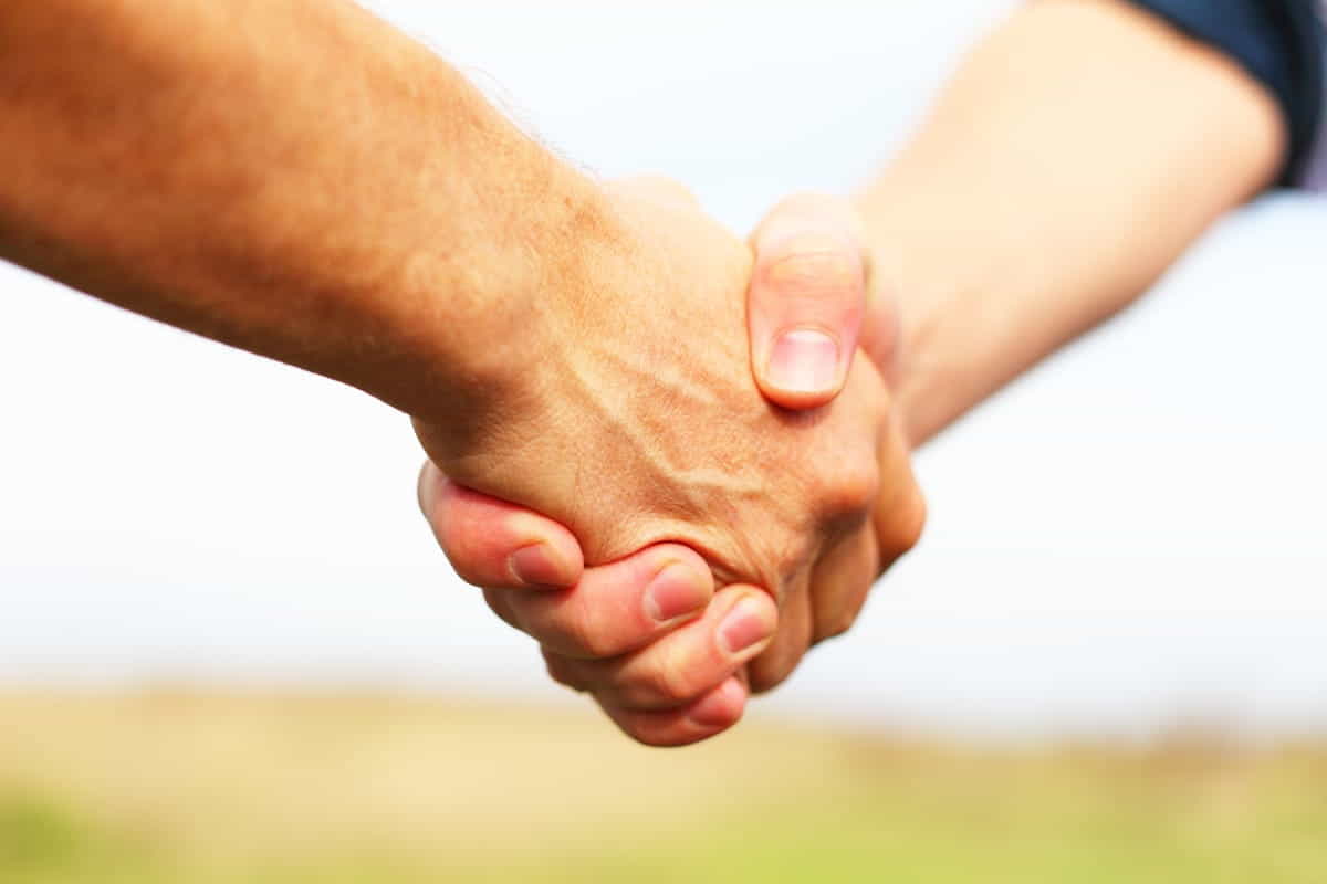 stretta di mano