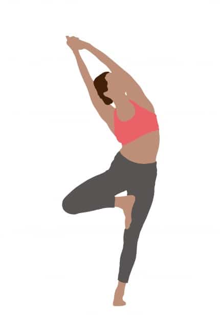 yoga woman tree pose