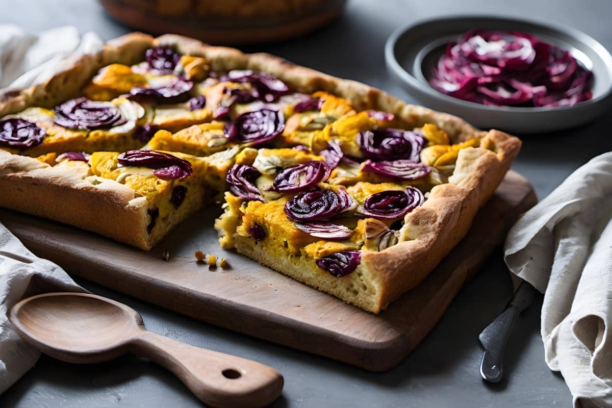 focaccia radicchio e zucca senza glutine