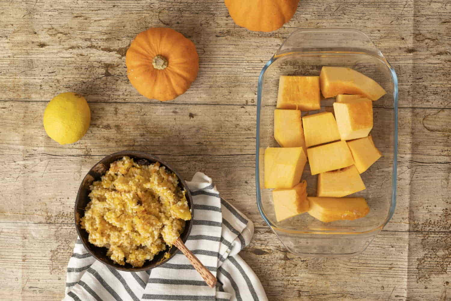 couscous con zucca e uvetta