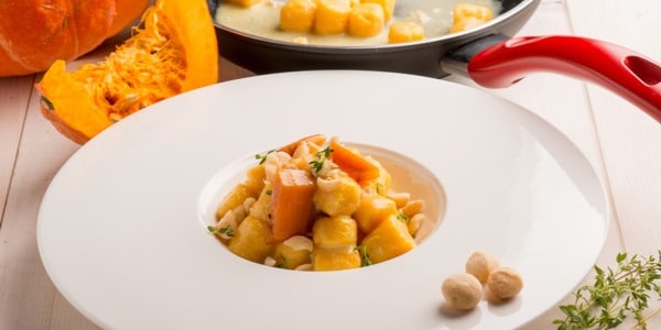 gnocchi di zucca alle mandorle