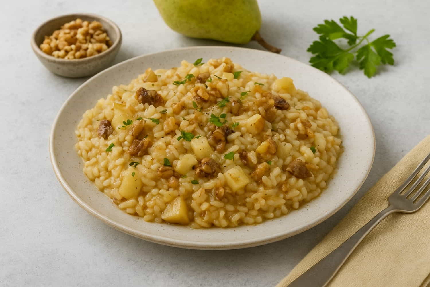risotto pere e noci