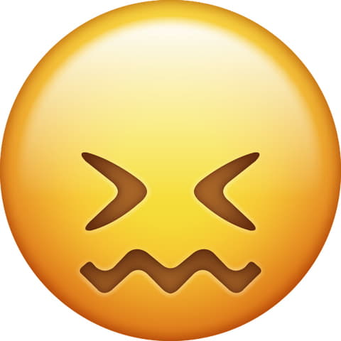 Confounded Emoji
