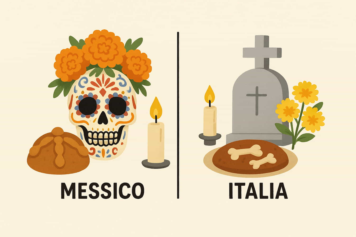 Día de los Muertos e Commemorazione dei Defunti