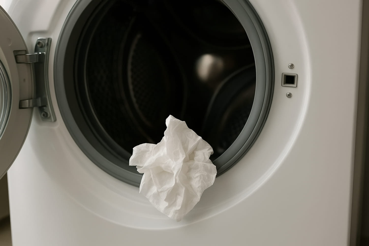 fazzoletto di carta in lavatrice