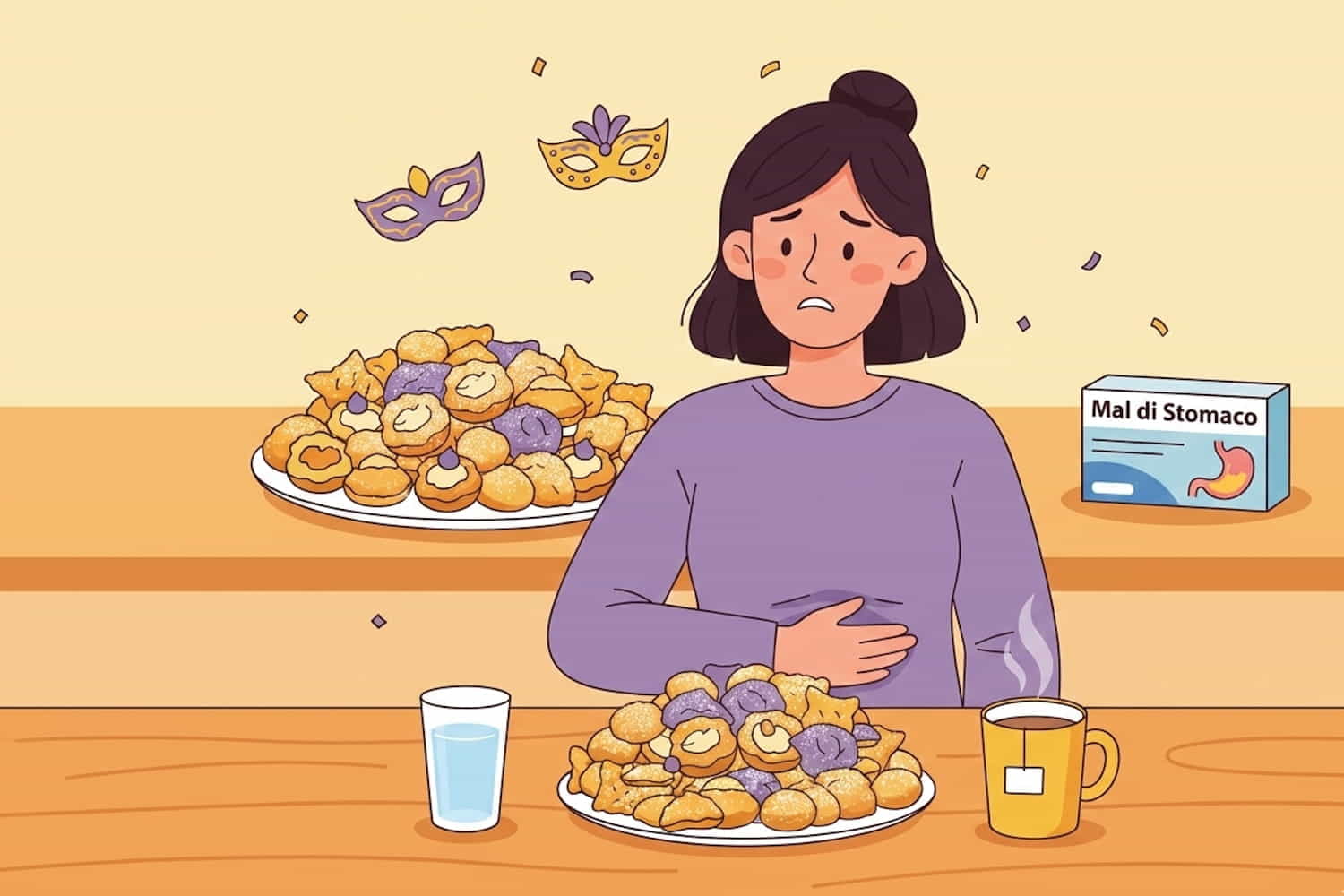 dolci di Carnevale indigestioni