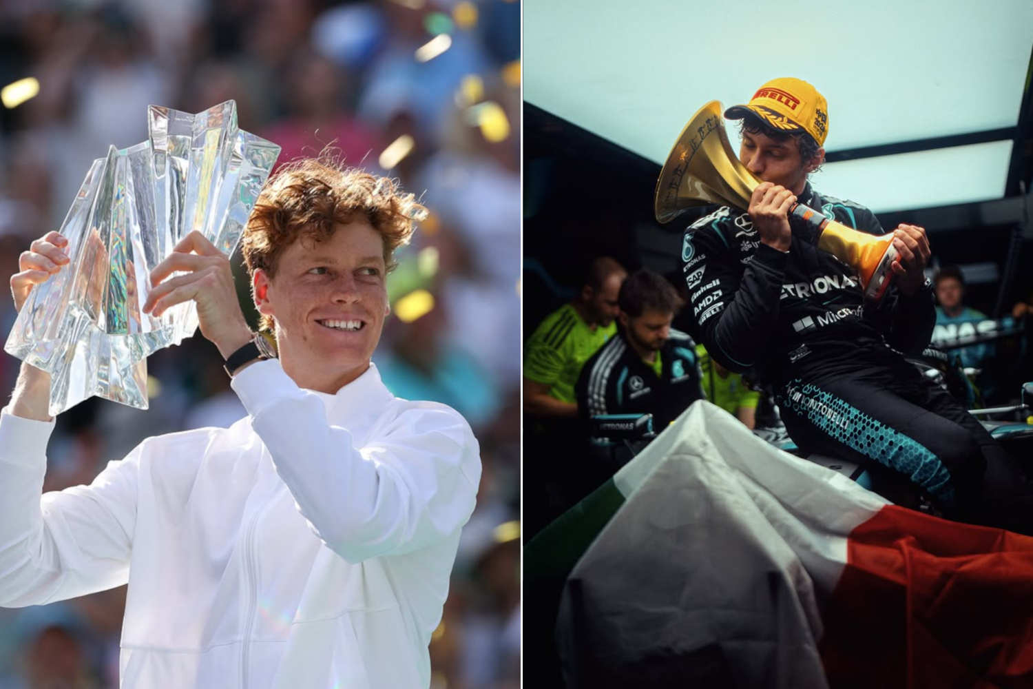 Jannik Sinner conquista Indian Wells scacciando via le critiche e dedica il titolo a Kimi Antonelli che riporta un pilota italiano alla vittoria in Formula 1 dopo 20 anni. Il tennista altoatesino diventa così il primo italiano a vincere il Masters 1000 ed è pronto a scalare la classifica ATP