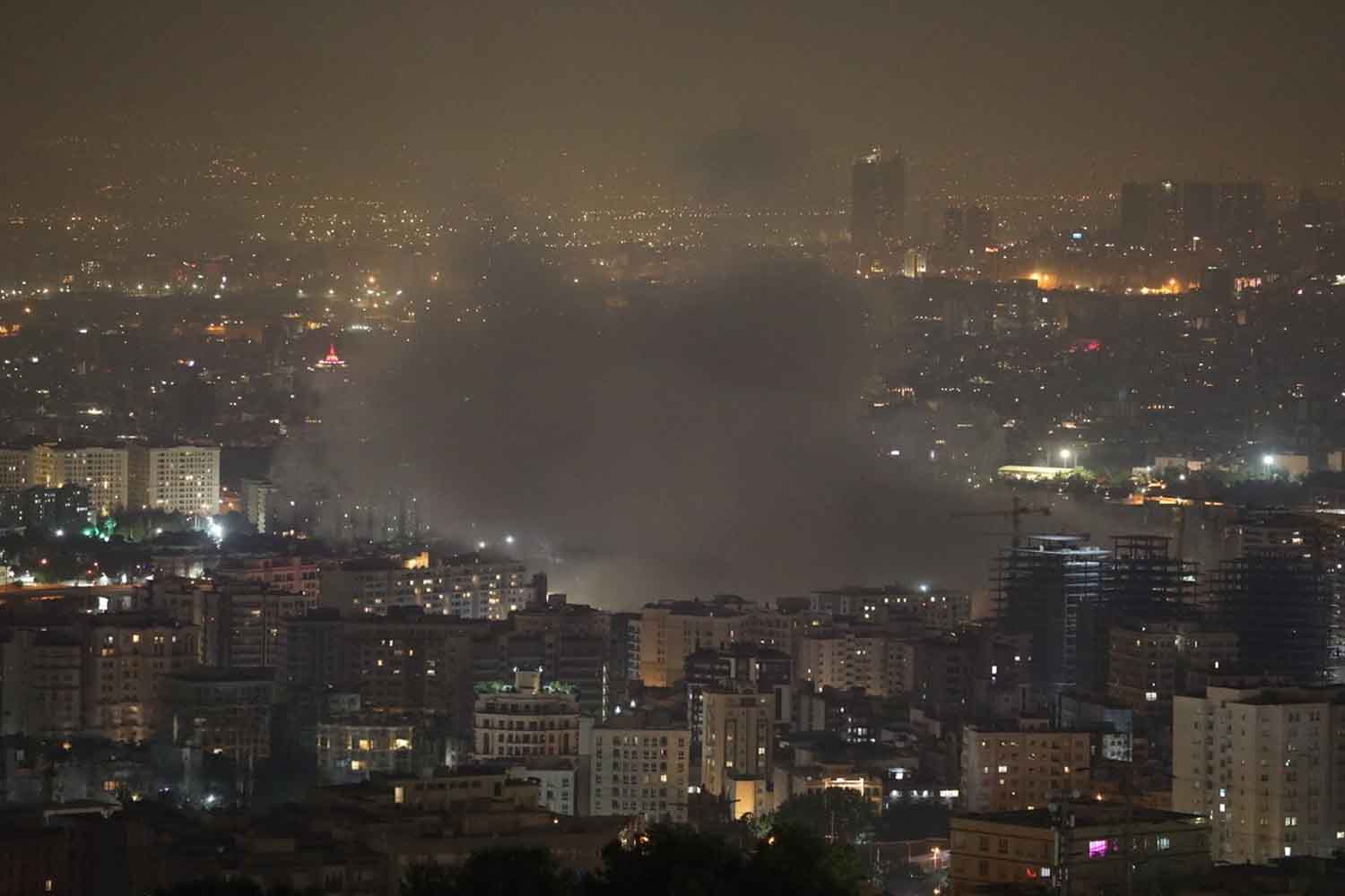 Uno degli attacchi di Israele su Teheran, Iran
