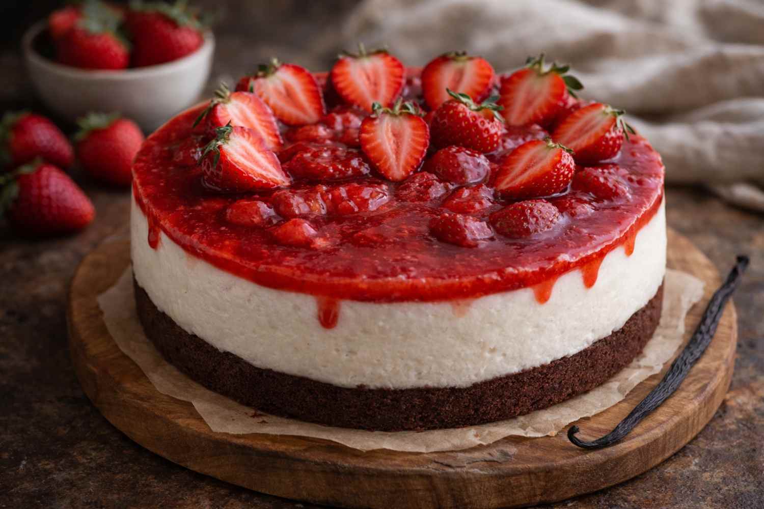 Cheesecake vegana alle fragole