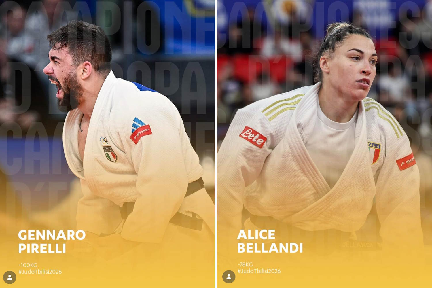 europei judo medaglie d'oro e di bronzo italia