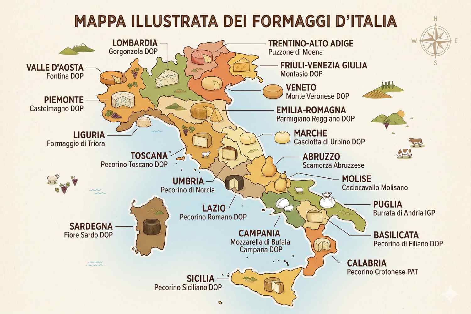mappa formaggi