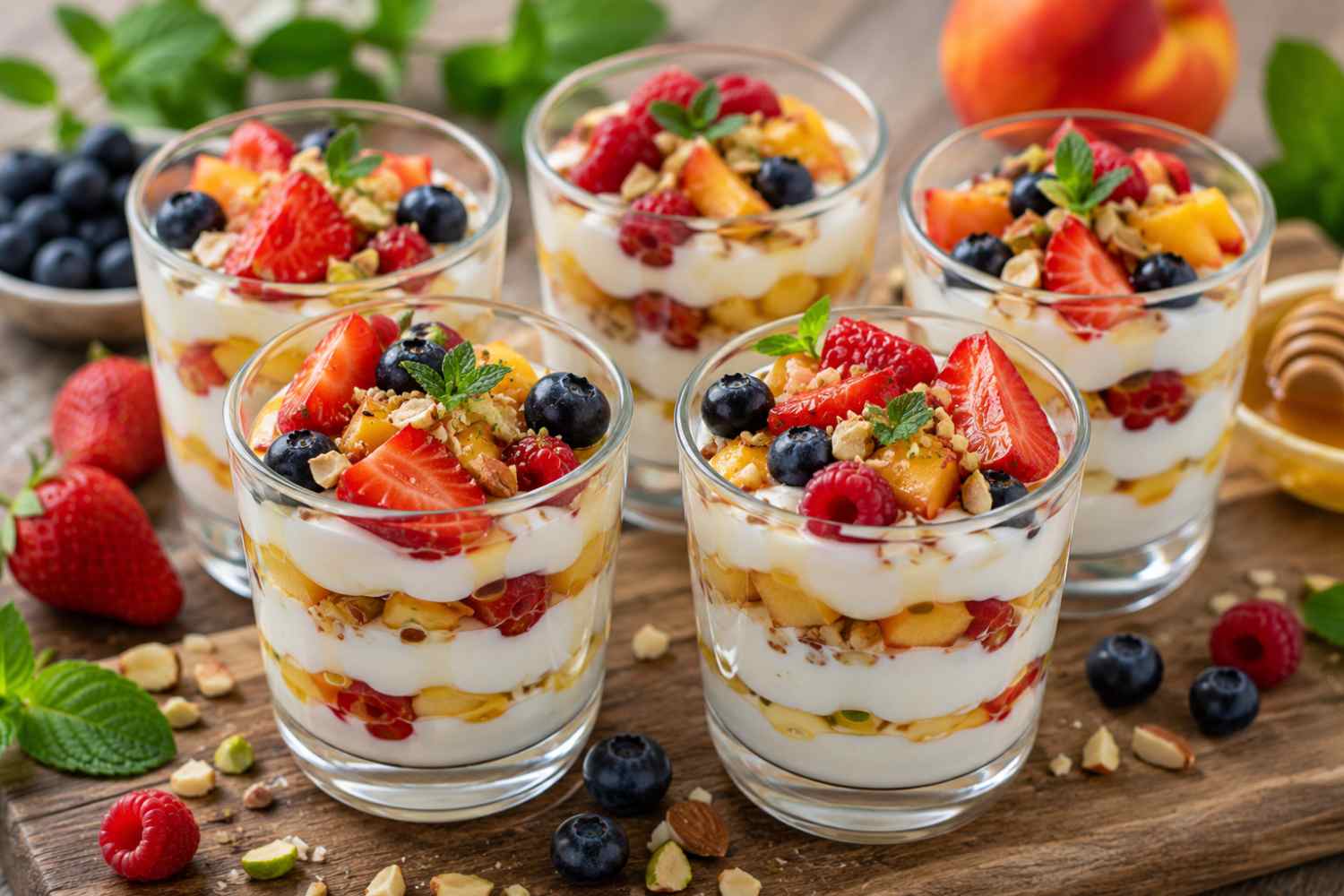 bicchierini di yogurt fresco