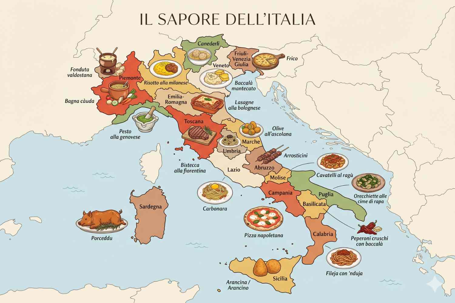 mappa piatti iconici
