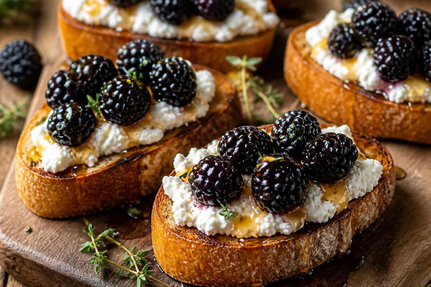 bruschetta ricotta e more