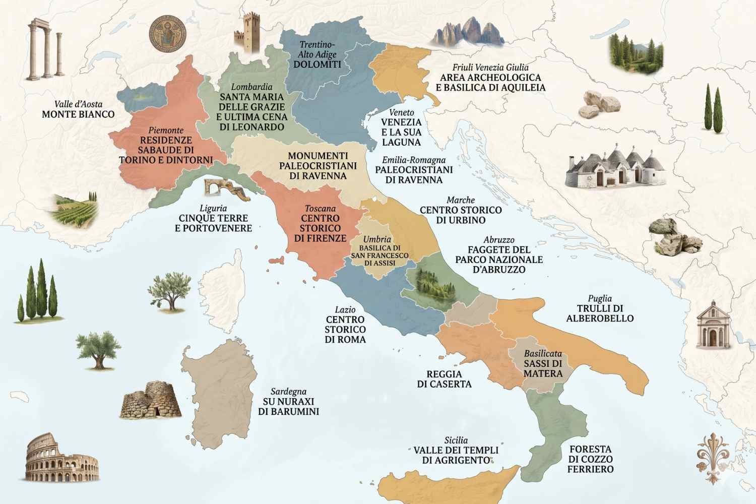 mappa patrimoni unesco