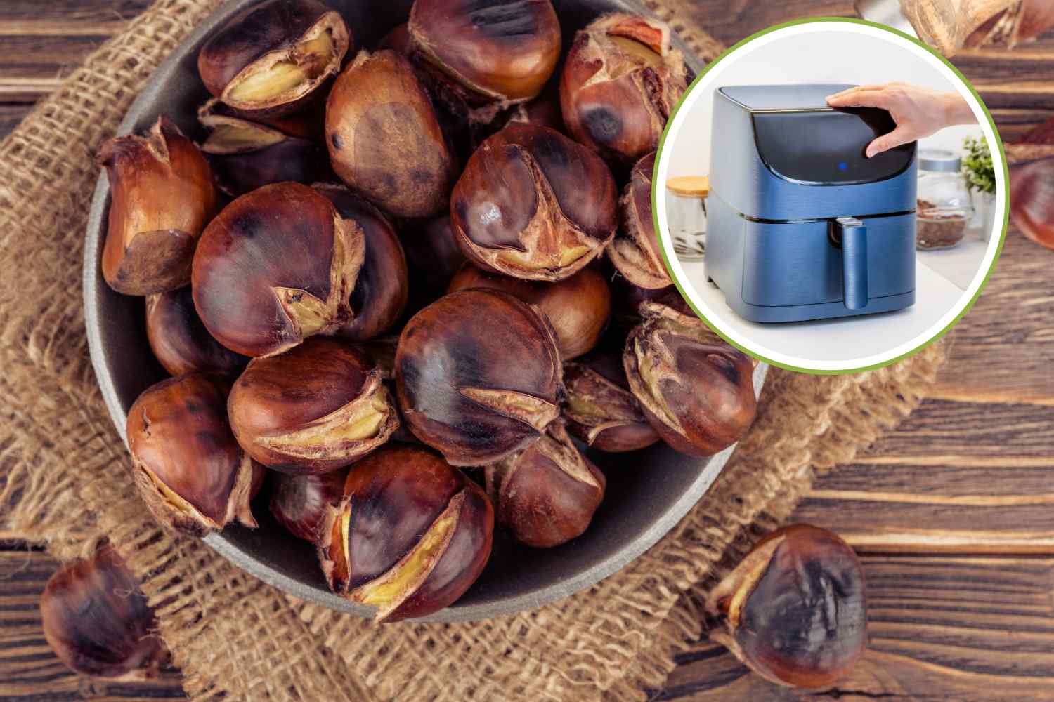 castagne in friggitrice ad aria
