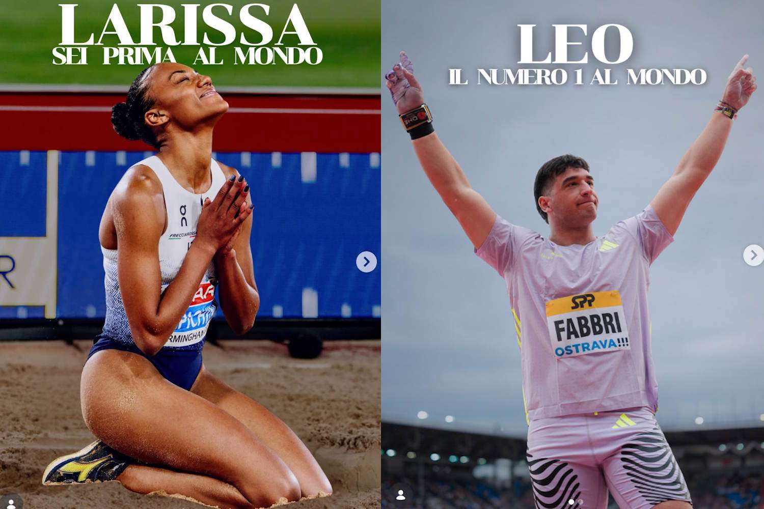 leonardo fabbri larissa piaoichino numeri 1 al mondo